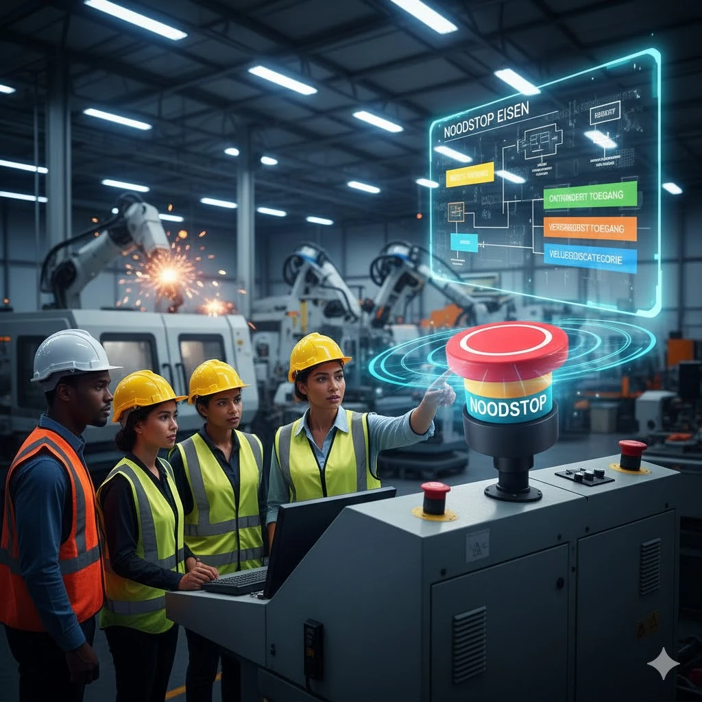 Aan welke eisen moet een noodstop voldoen?