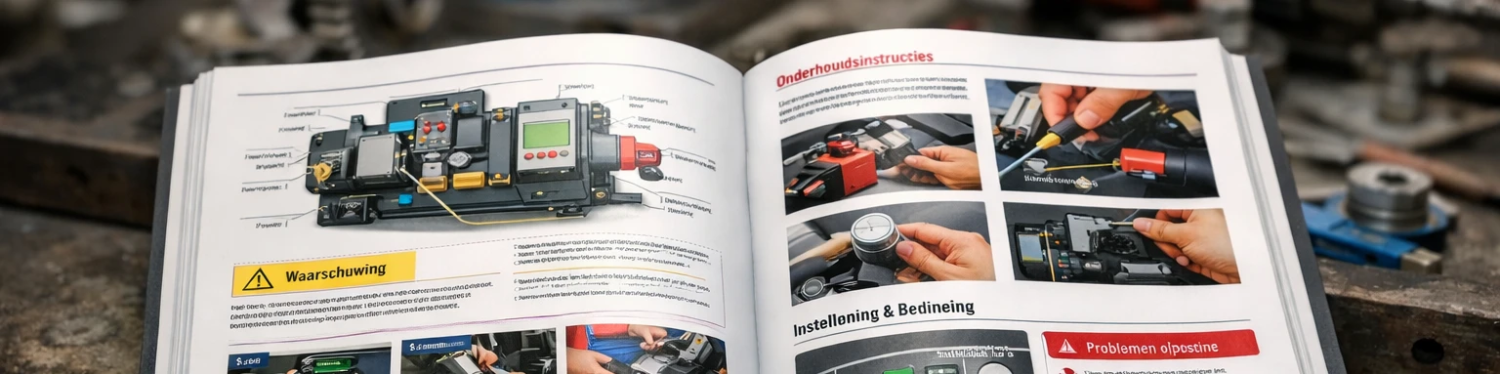 De inhoud van de gebruiksaanwijzing van een machine