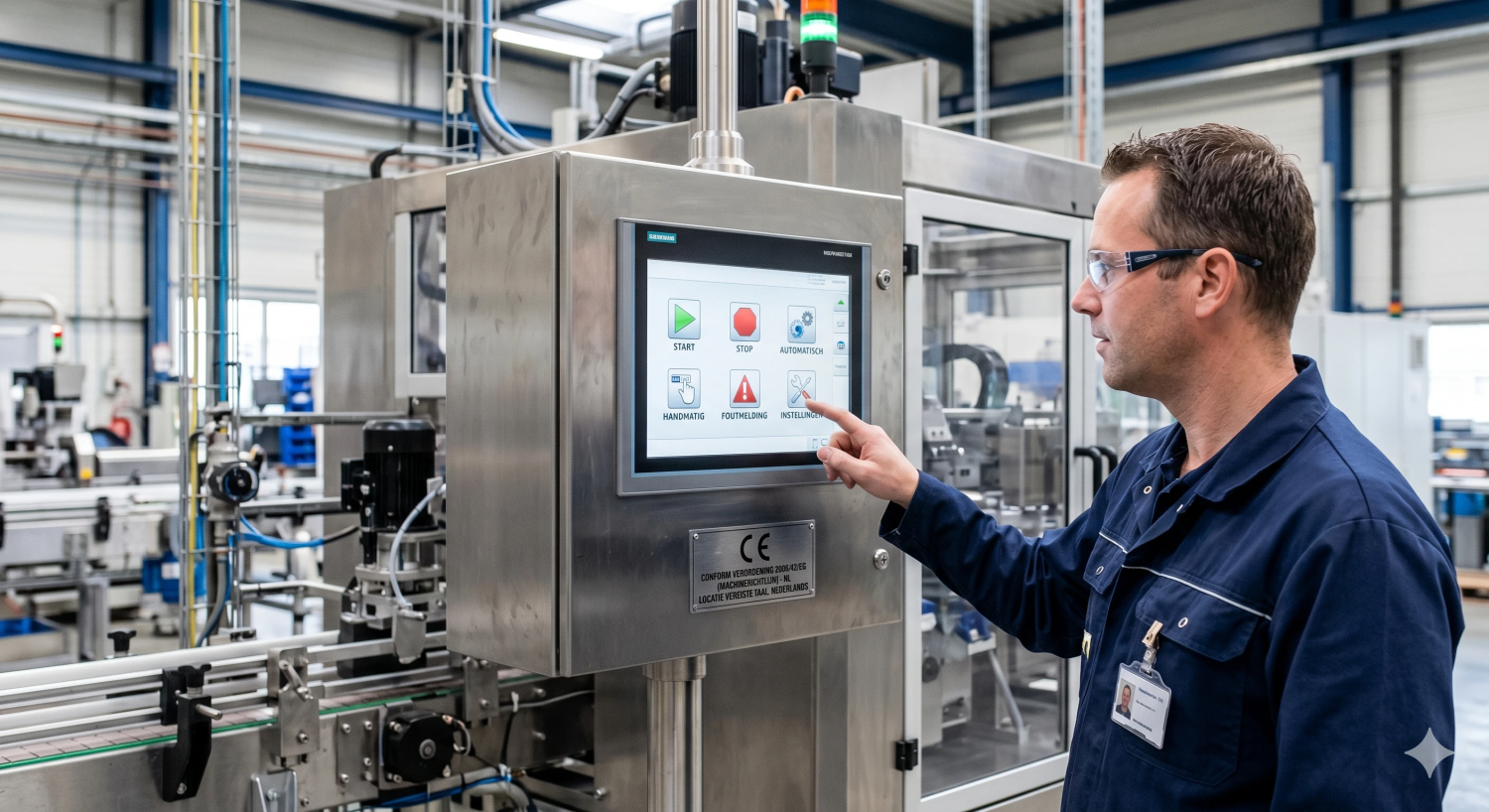 Moet volgens de machinerichtlijn de taal van een HMI in het Nederlands staan als de machine ook in Nederland wordt geplaatst?